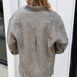 Sophia Patterned Top - Black/Taupe