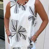 Aloha Sleeveless Top - Off White/Black