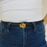 Golden Knot Belt - Black