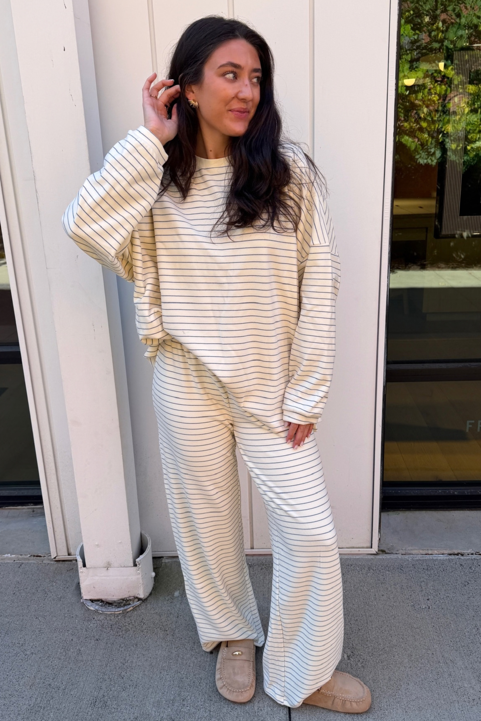 Night In Fleece Oversized Sweatshirt - Ivory