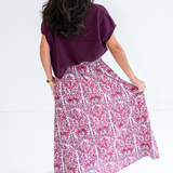 Emily Maxi Skirt - Blossom Maroon