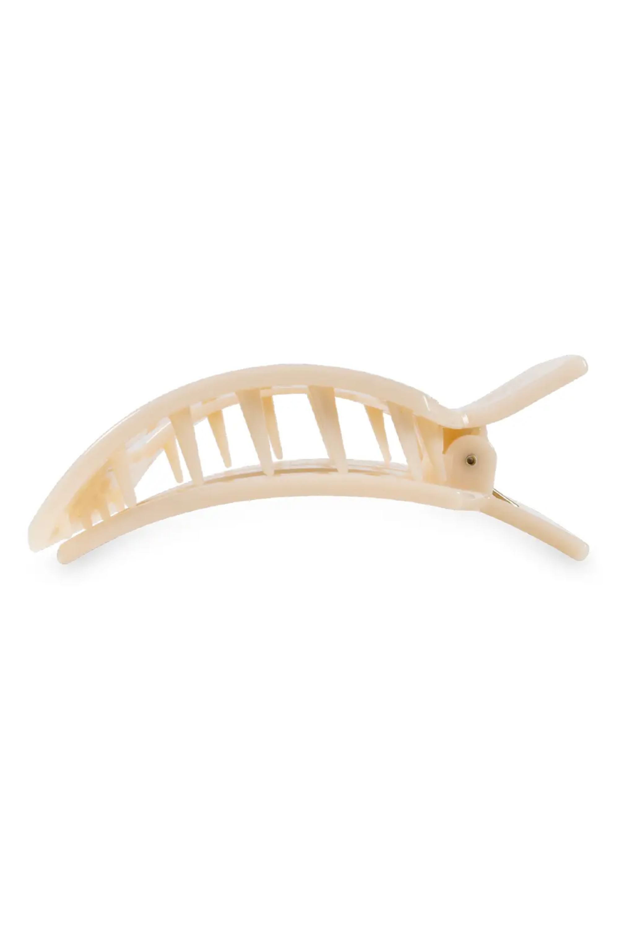 Small Flat Square Clip - Almond Beige