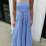 Cece Stripe Maxi Dress - Blue