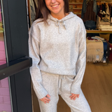 Dahlia Hoodie Lounge Set - Light Heather Grey