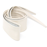 Suede Leather Wrap Belt - Ivory