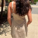 Well Pocket Romper - Taupe Greige