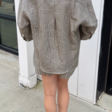 Sophia Patterned Shorts - Black/Taupe