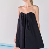 Ana Strapless Mini Dress - Black