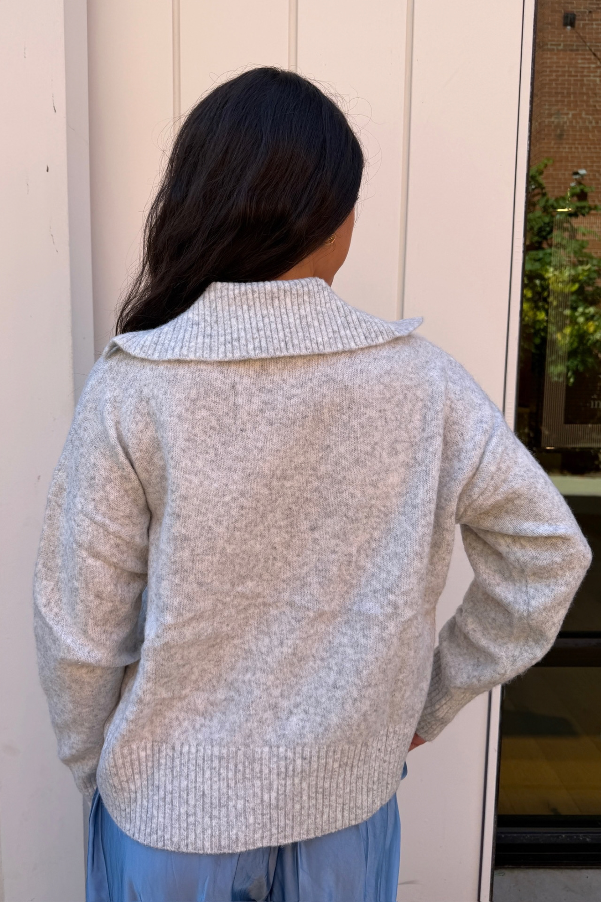 Ashlei Simple Cozy Pullover - Heather Grey