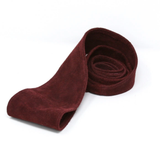 Thin Suede Wrap Belt - Burgundy