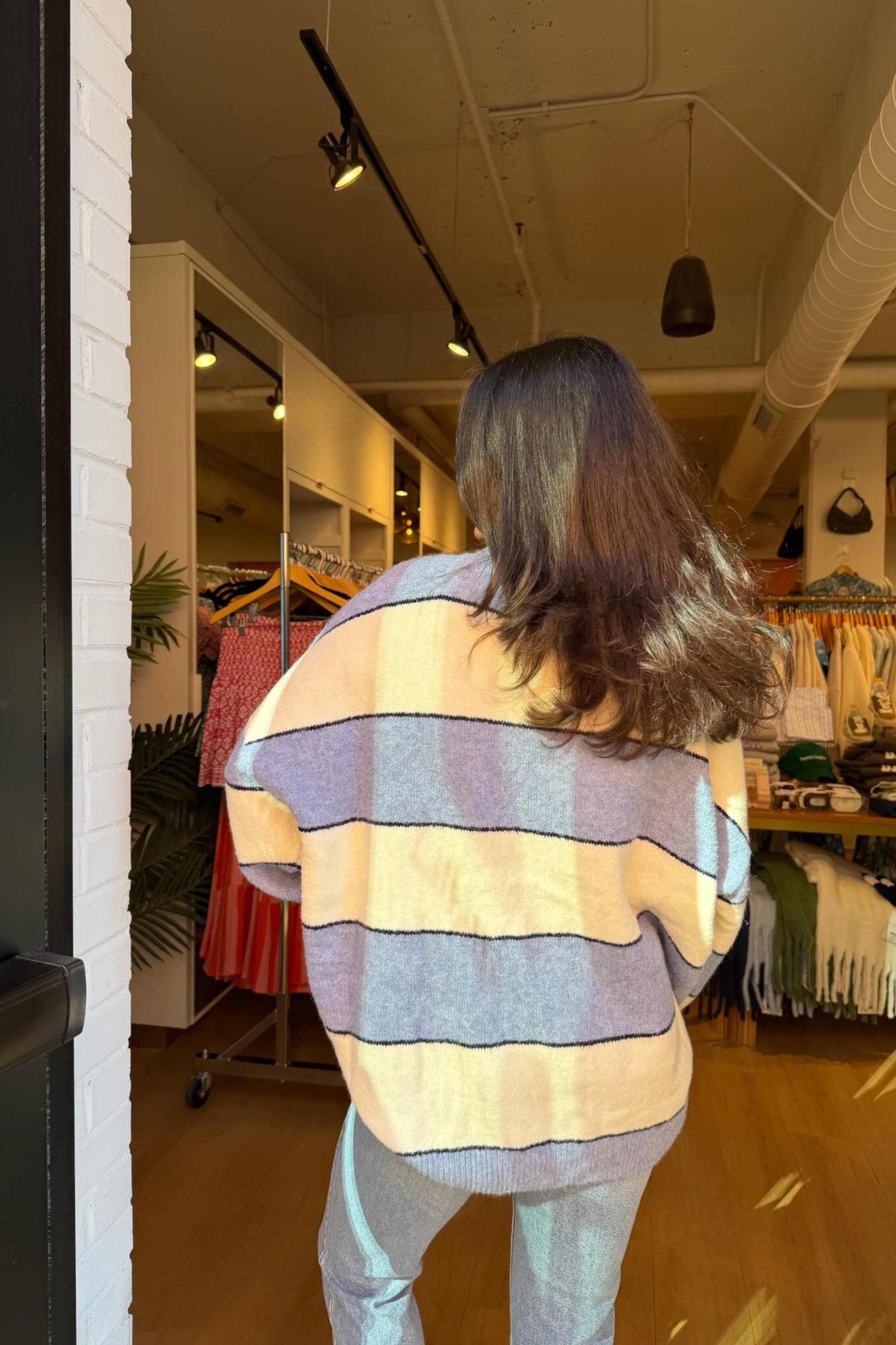 Lennon Oversized Rugby Sweater - Blue