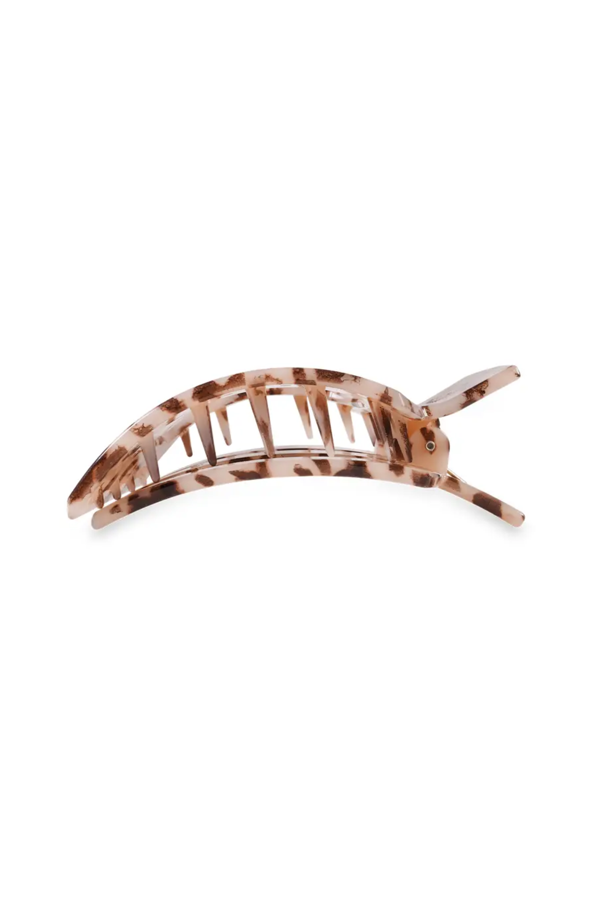 Small Flat Square Clip - Blonde Tortoise