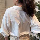 Elsie Collared Top - Off White
