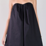 Ana Strapless Mini Dress - Black