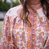 Tigers Long Sleeve Belted Mini Dress - Floral