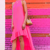 High Drama Maxi Dress - Hot Pink