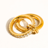 Justine Cz Double Hoop Ring