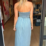 Alyx Strapless Maxi Dress - Denim