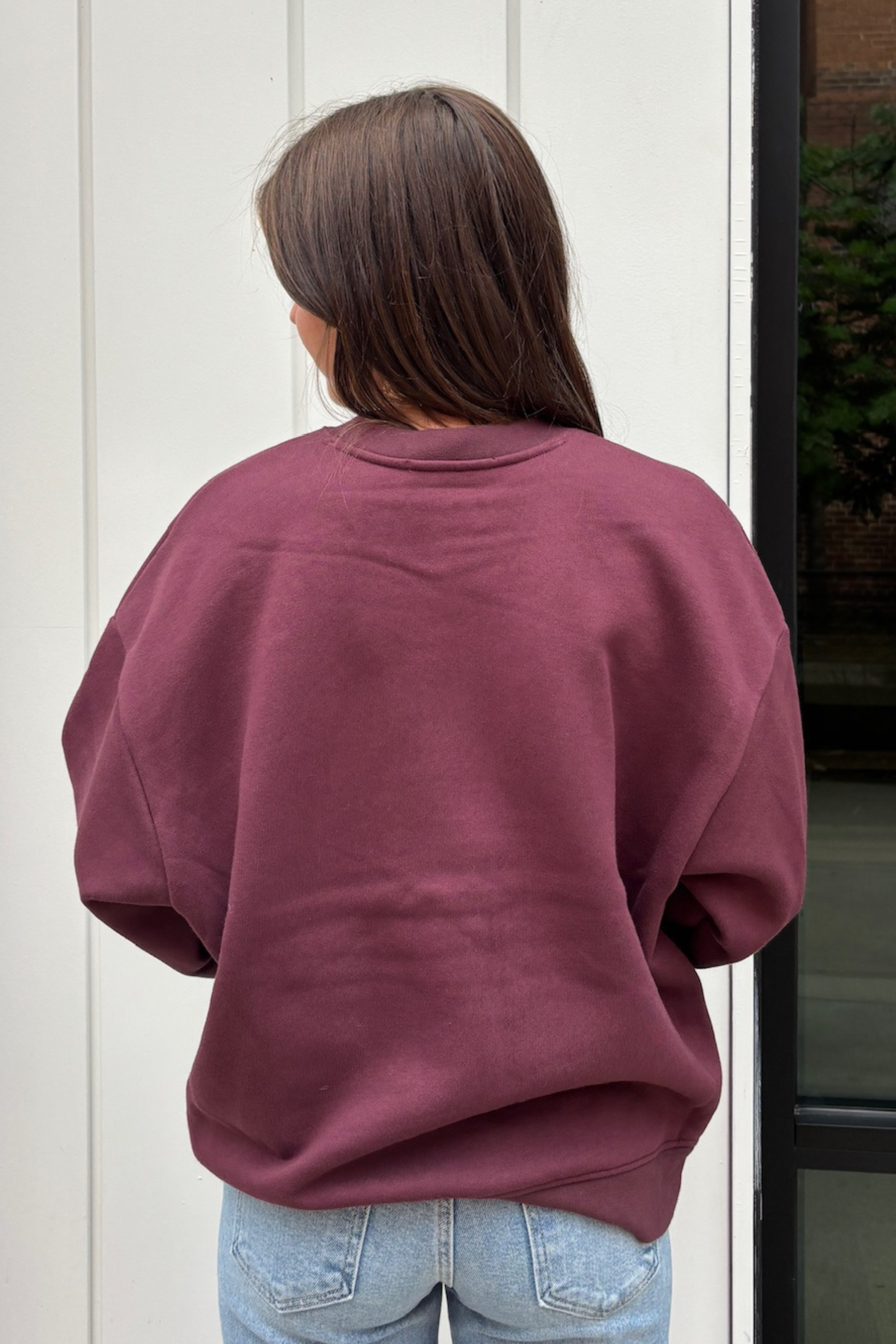 Favorite Daughter Logo Collegiate Sweatshirt - Burgundy
