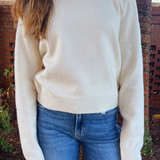 Emma Mock Neck Sweater - Ivory