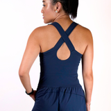 Runner Cutout Romper - Navy