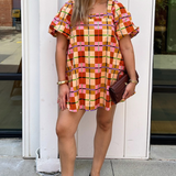 Paloma Plaid Mini Dress - Multi
