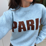 Paris Sweater - Blue/Brown