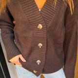 Miller Oversized Cozy Cardigan - Coffee Bean