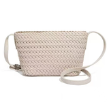 Carli Hand Woven Crossbody Bag - Cream