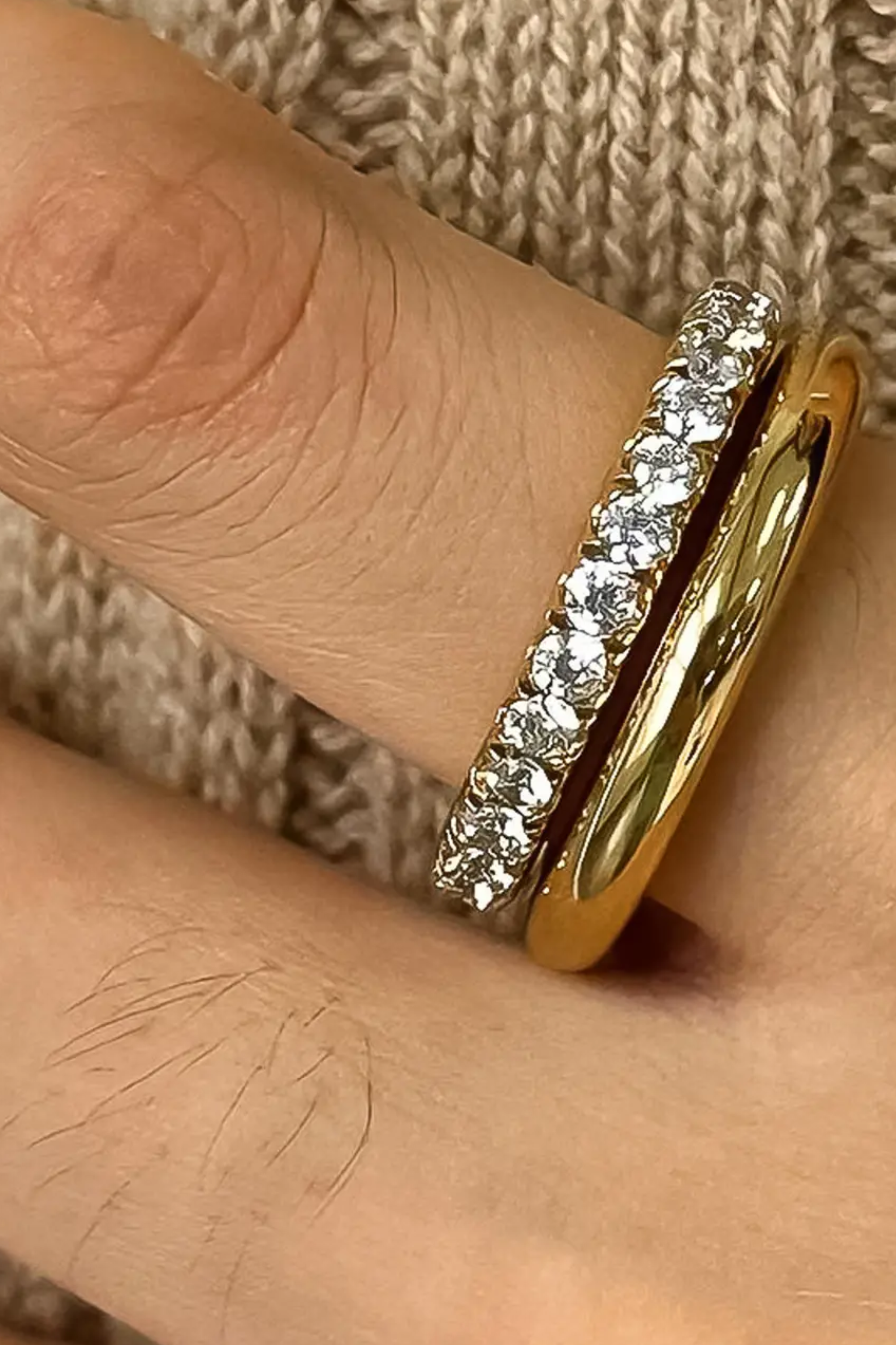 Justine Cz Double Hoop Ring