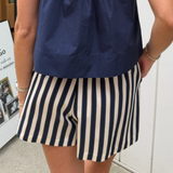 Erin Relaxed Short - Navy Stripe