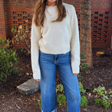 Emma Mock Neck Sweater - Ivory