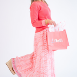 Jane Tiered Maxi Skirt - Fishnet Coral
