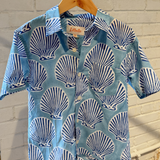 WeeLil Wells Buttondown Shirt - Shells Carolina Bright Blue
