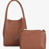 Hollace Mini Faux Leather Tote - Mauve