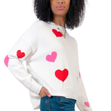 Lots of Love Heart Sweater - Ivory