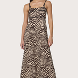 Candice Printed Midi Dress - Zebra