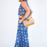 Lillian Maxi Skirt - Navy Shibori