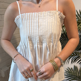 Maya Pintuck Cami Top - Ivory