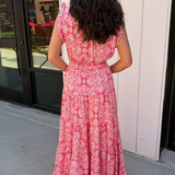 Staci Floral Maxi Dress - Pink
