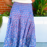 Lucy Smocked Midi Skirt - Purple Mix BP