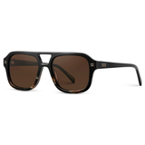 Sydney Aviator Sunglasses - Gloss Black Mineral/Brown Lens