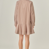 Anna Stripe Mini Dress - Brown