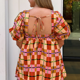 Paloma Plaid Mini Dress - Multi