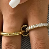 Justine Cz Double Hoop Ring