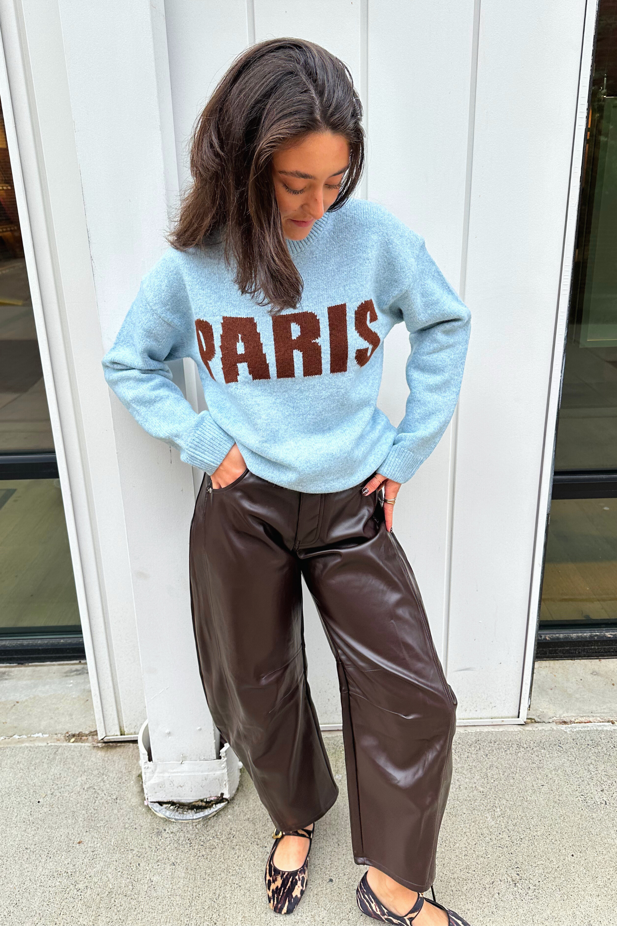 Paris Sweater - Blue/Brown