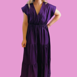 Tahoe Tiered Maxi Dress - Violet