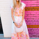 Maisie Belted Floral Maxi Dress - Pink Floral