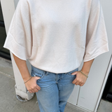 Mia Crewneck Batwing Sweater - Classic Ivory