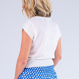 Carli Cap Sleeve Knit Top - Pure White